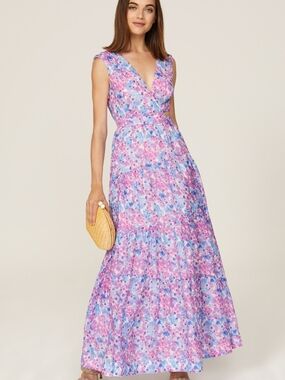 white christmas dresses Blondie Nites Annie Long Sequin Lace Corset Dress Hot Pink / 5 main image 0